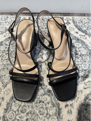 Mysoft Strappy Sandals W Heel Black 10 Brand New In Box