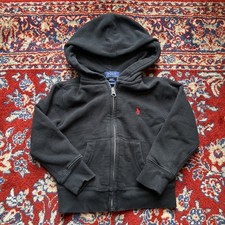 Polo Ralph Lauren Youth Size 2/2T Black Full Zip Hoodie Sweatshirt Toddler Pony