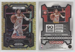 2023-24 Panini Prizm Monopoly Millionaire Gold Mojo Prizm /500 Trae Young #4