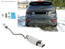 Edelstahl Komplettanlage Ford Fiesta MK7 JA8 + Sport 1.6 99kW 2x80mm rund