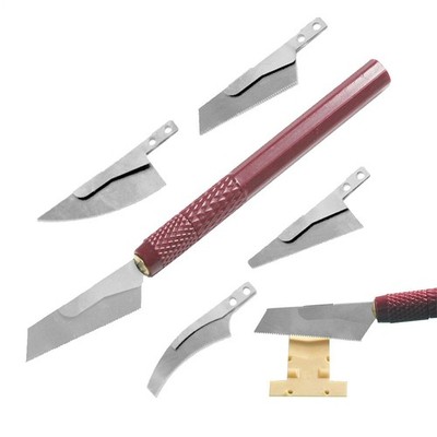 Mini Handsäge Modellbau Hobby DIY Sägemesser Razor Werkzeug Set mit 4 Klingen