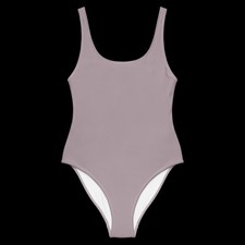 Pale Purple Lilac One-Piece Swimsuit