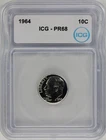 1964 Proof Roosevelt Dime ICG PR 68