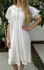 Vintage 50s S Shadowline Sheer Robe Nylon Lace Bridal