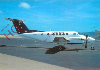 Ansichtskarte, FLUG WEST AIRLINES BUCHE 200 SUPER KING AIR VH-XRF