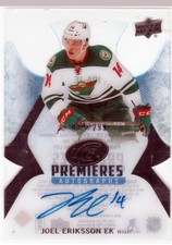 2016-17 UD ICE JOEL ERIKSSON EK PREMIERES AUTOGRAPH RC #24/299