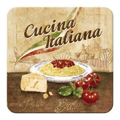 Nostalgic-Art - Glasuntersetzer Metall Kork Rutschfest 9x9cm - Cucina Italiana - Bild 1 von 3