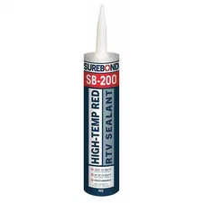 Surebond Sb-200 T Re Acetoxy Cure Gasket Sealant, 10.3 Oz, Red, Temp Range -62