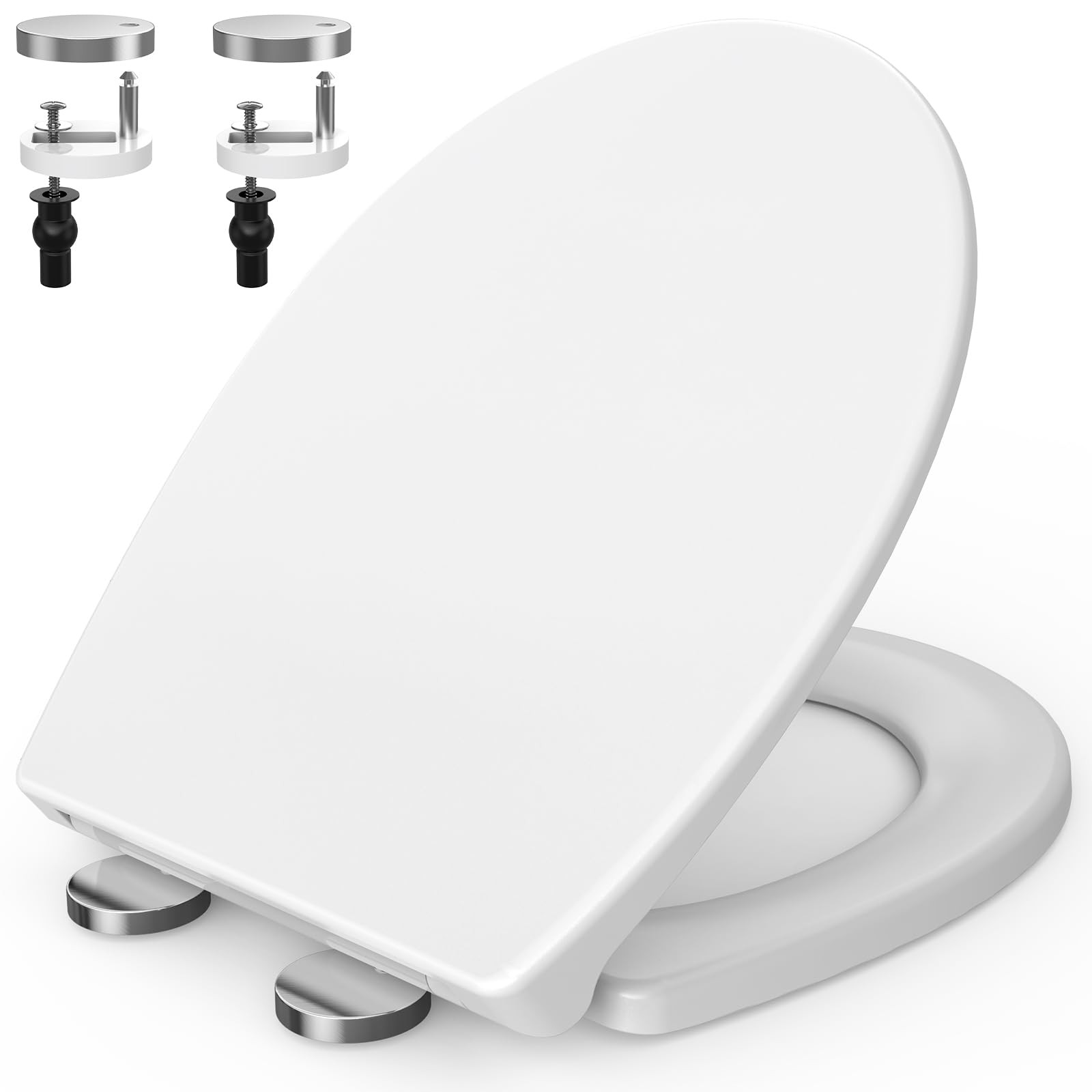 SURFOU Toilet Seat Soft Close Universal Oval Quick Release Button Adjusta 15690₽