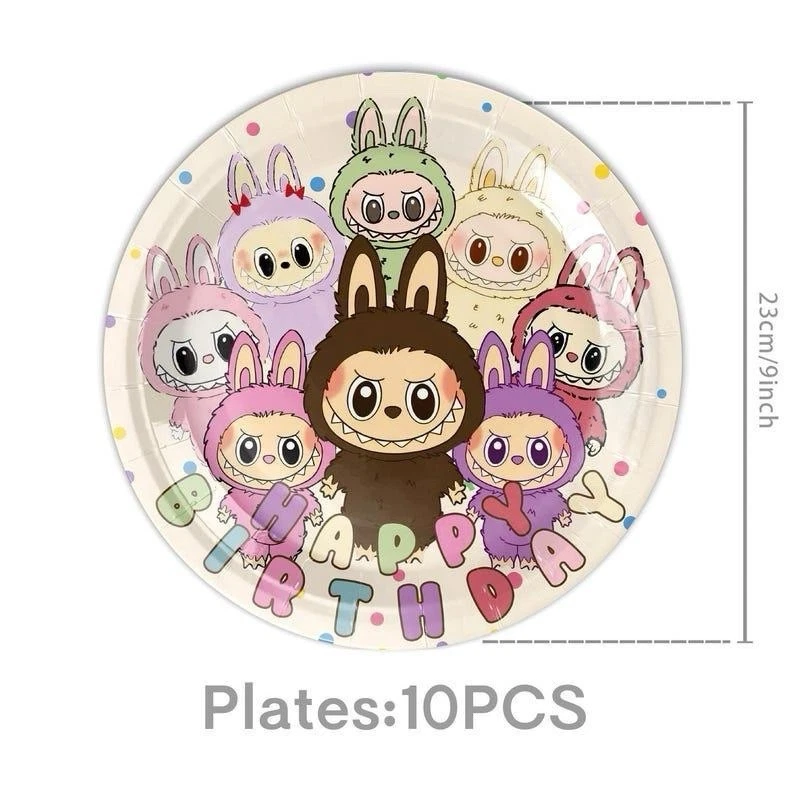 Labubu Birthday Party Supplies Balloons Decor Tableware - Image 2 of 4