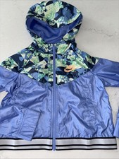 Nike Sportswear Windrunner Big Kids Girls Printed Jacket Large Royal Floral
