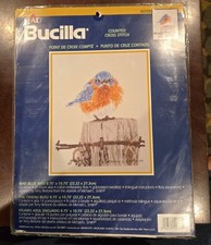 Bucilla Mad Blue Bird Counted Cross Stitch Kit 42733 Sealed NOS 2000