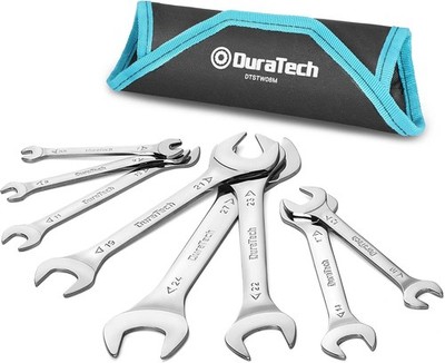 DURATECH Doppelmaulschlüssel Satz Extra Flach, Gabelschlüsselsatz Maulschlüssel 