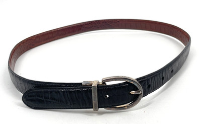 Lauren Ralph Lauren Reversible Leather Belt - Black Crocodile Embossed/Brown Reversible Embossed Leather Belt main image 3