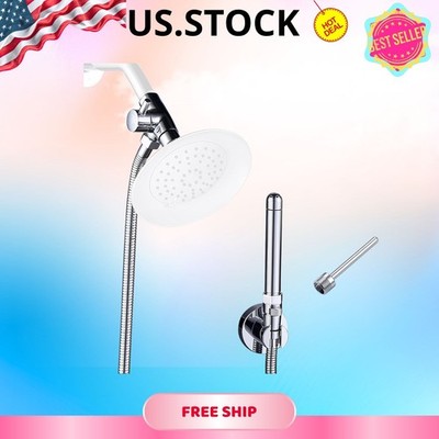 Portable Shower Enema System Kit with 100in Hose Diverter Valve Chrome