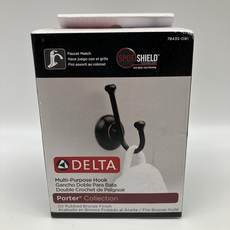 Delta Porter Multi-Purpose Double Hook Oil Rubbed Bronze New/Box - BB15