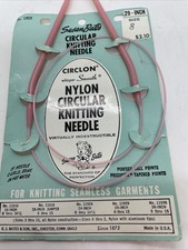 Susan Bates Circlon Nylon Circular Knitting Needle 29  Size 8 Made in USA VTG