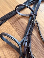 EDGEWOOD Fancy Stitched Full Size Bridle With Laced Reins Excellent Condition