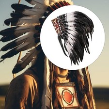 Native American Indian Headdress Chief Hat Costume Accessories for Masquerade