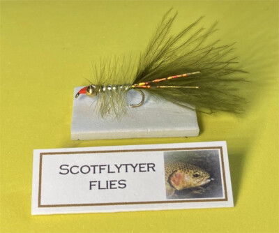 4 X Scotflytyer Olive and Silver  Dancer (Size 10 B830 Kamasan Hooks)