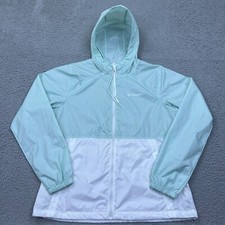 Columbia Womens Center Ridge Jacket Sz M Lightweight Full Zip Windbreaker Blue