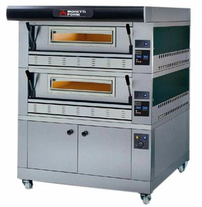Moretti Forni P110G B2 Gas Horno de pizza P110G 44x44x7 2 cubiertas con  Bandeja Guía Base | eBay