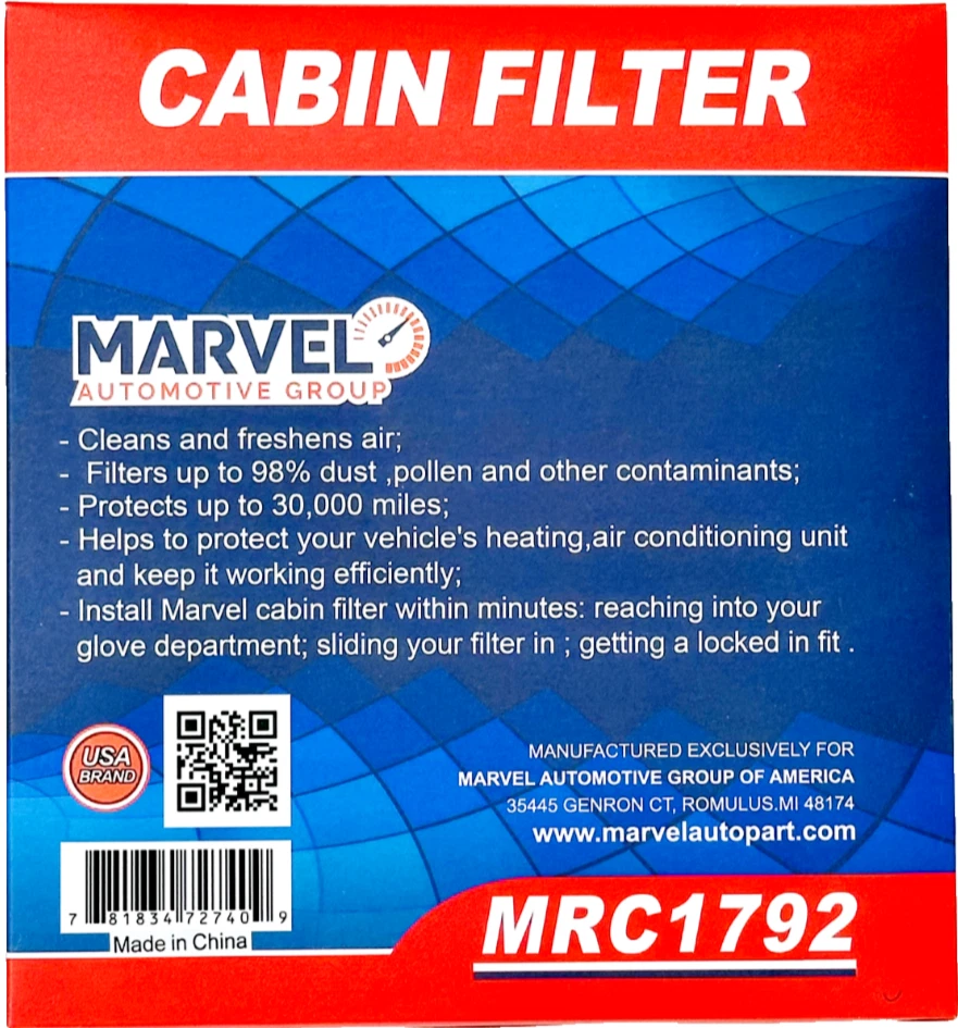 Filtro de cabina MRC1792 (7803A165) para Mitsubishi Outlander 2007-2024 Foto 3 de 4