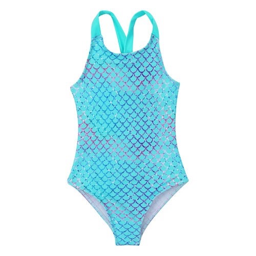 Girls One-Piece Sports Swimsuit Swimming Bodysuit Sunsuit Diving Party Surfing - Picture 36 of 75