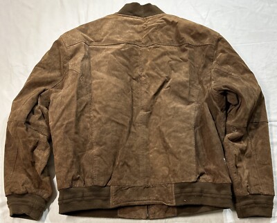 falls creek”XL“黒”leather “bomber jacket Falls Creek Black Leather Zip Front Bomber Jacket Size Extra Large