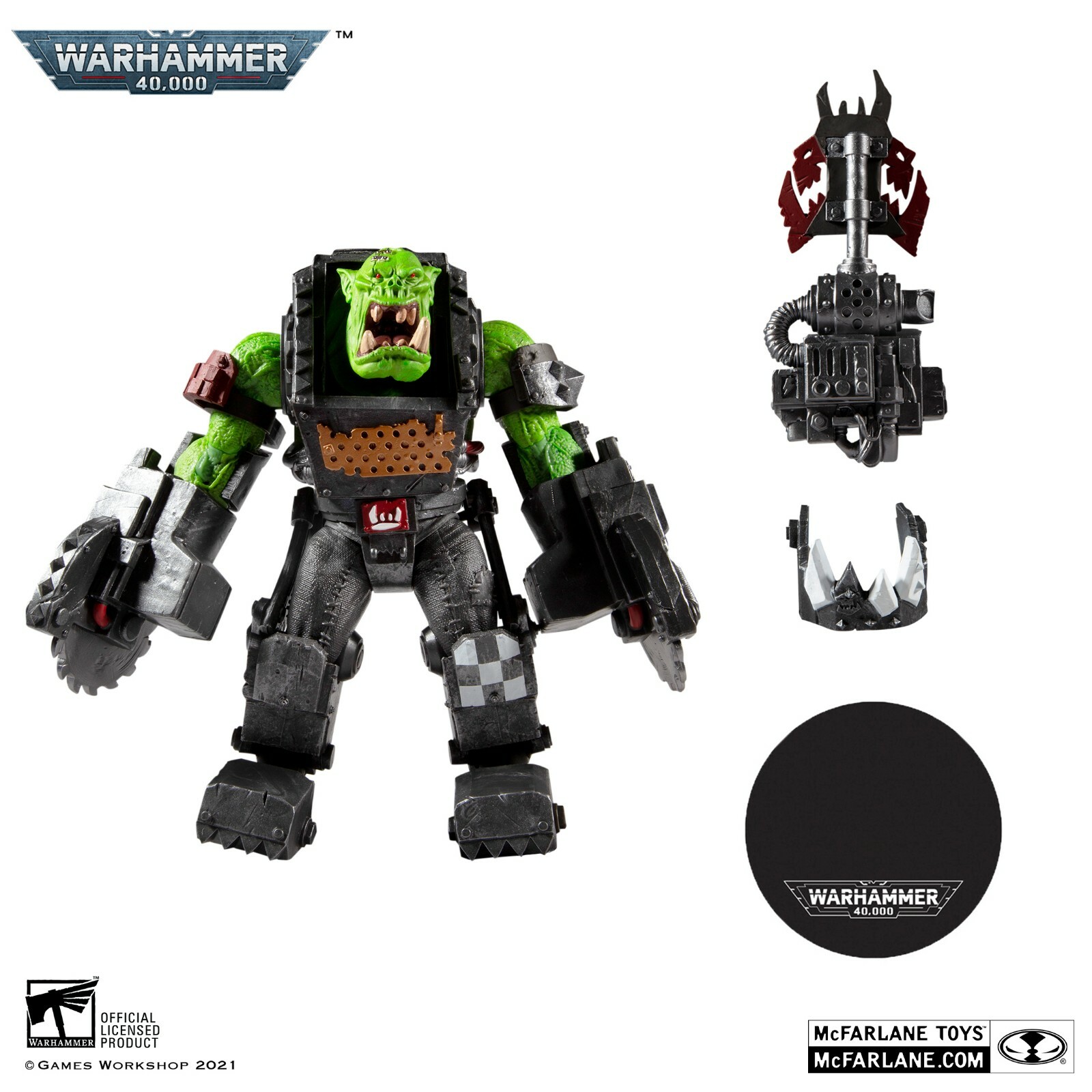 McFarlane Toys Warhammer 40000 40K Figure Ork Meganob with Buzzsaw New