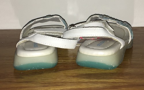 Girls Stride Rite White Leather Sandals Starfish and Sequins Size 7 - Picture 6 of 7
