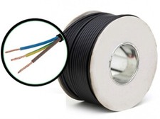 rubber cable 3 core Black 0.75MM 1MM 1.5MM 2.5MM H05RR-F 3183R HEAVY DUTY Flex