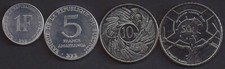 BURUNDI 1-50 Francs 1980-2011 4 pc Coin set KM 19-22 UNCIRCULATED
