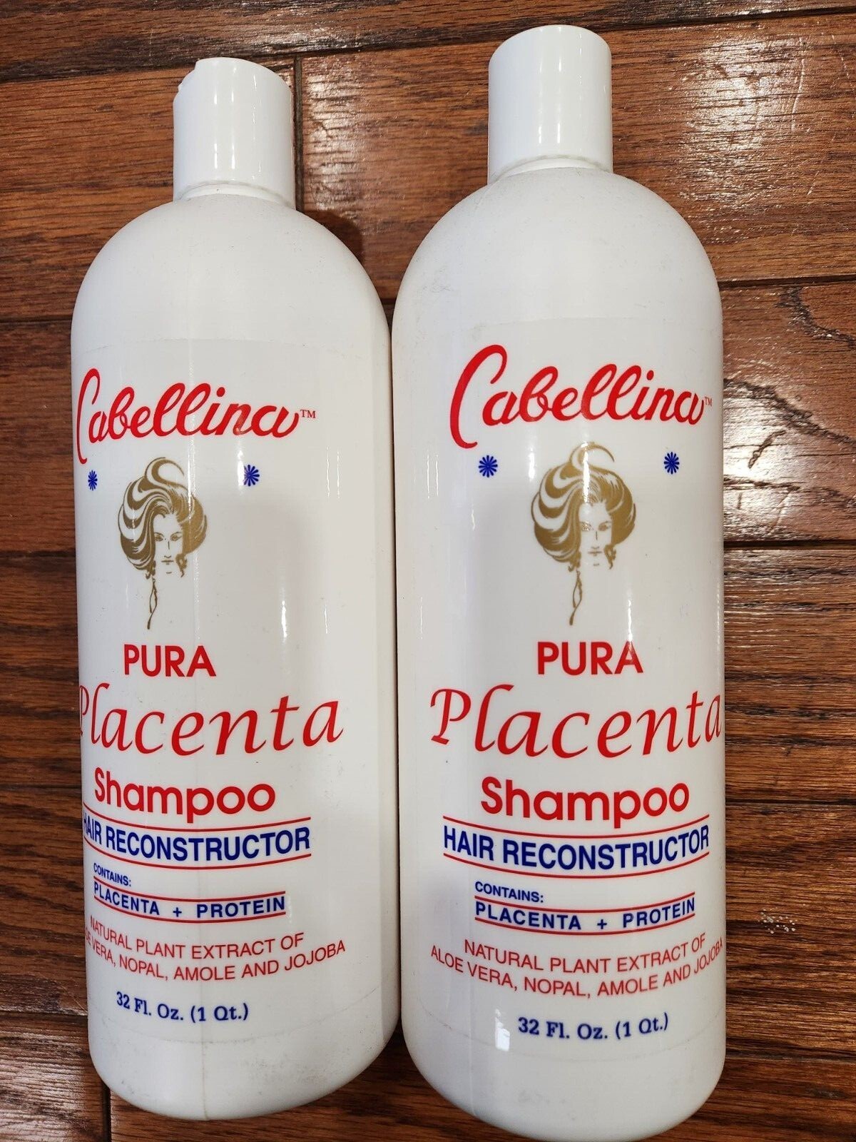 2 CABELLINA PLACENTA SHAMPOO HAIR RECONSTRUCTOR CONTAINS PROTEIN WITH ALOE VERA eBay