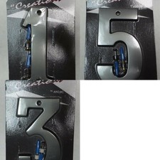 5 inch Metal House Numbers  1  3  5, - Bronze, Satin Nickel