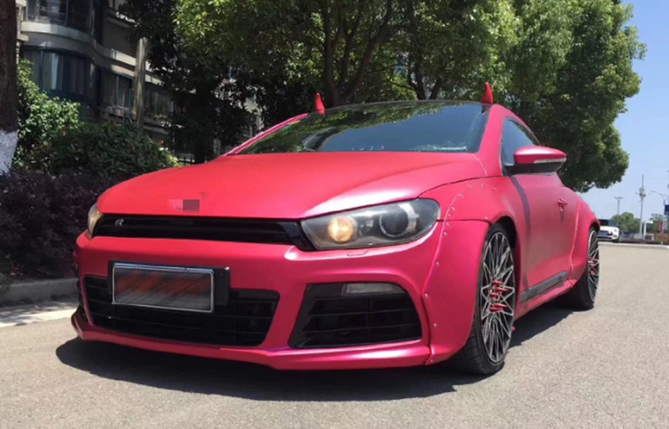 Guardabarros decoración arco rueda fibra carbono vidrio para Volkswagen Scirocco 09-14 Foto 4 de 4