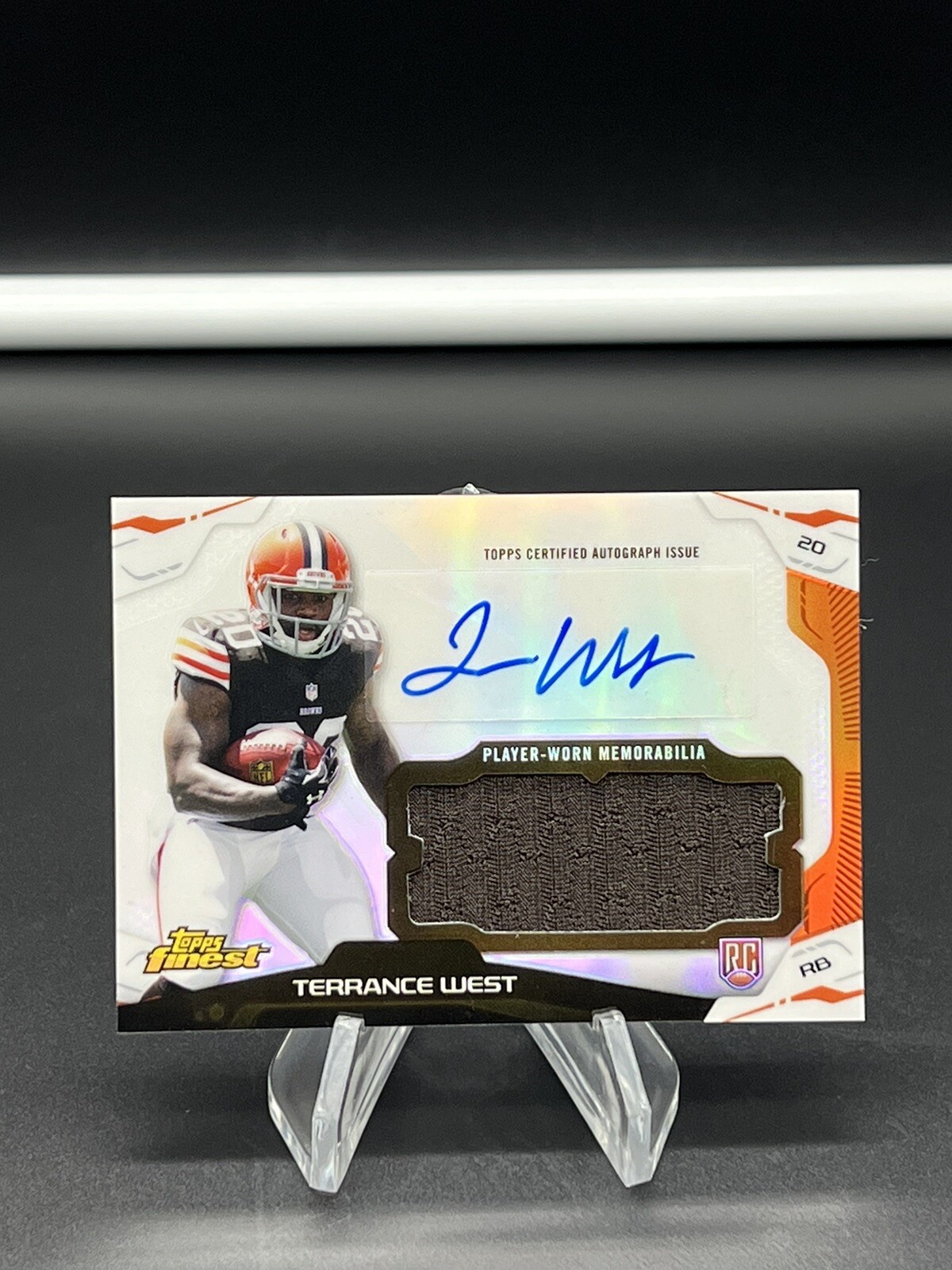 Terrance West Finest Autograph Jumbo Relic Refractor #TW Base