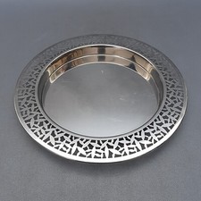 Centro de mesa bandeja acero inoxidable Alessi Marta Sansoni 1970