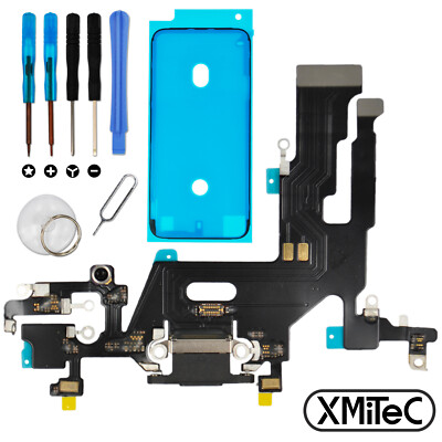 iPhone 11 Dock Connector Ladebuchse Mikrofon Antenne Audio Reparatur Set schwarz