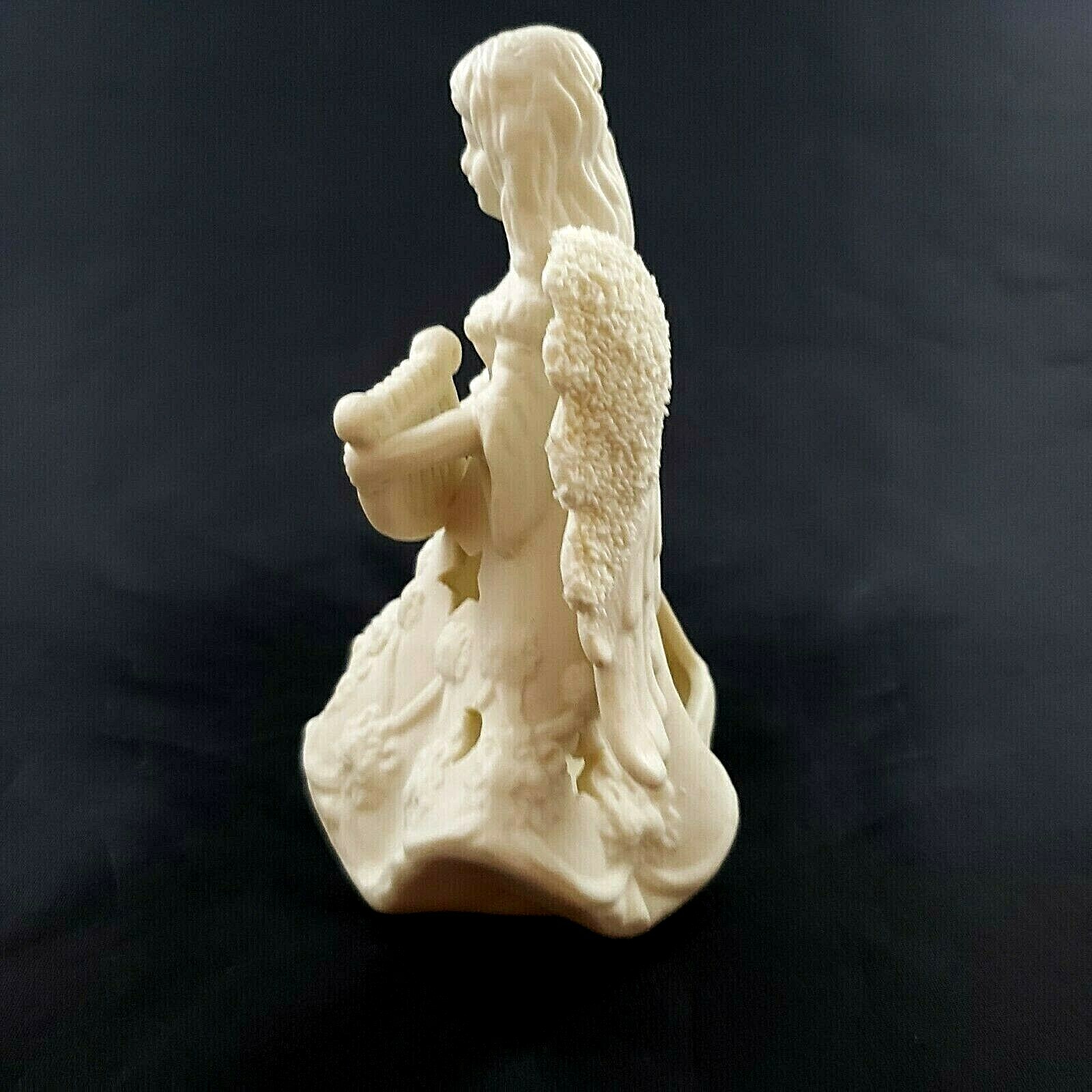 Ceramic Candle Votive Luminary Bisque Angel White 5.25" Christmas Star