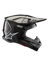 Alpinestars Supertech M10 Solid Helmet Black Glossy/Carbon M&G Large