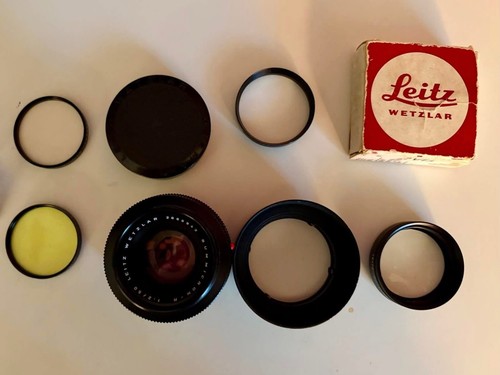Leica Summicron-R 50mm - 2 Cam. Complete kit incl ElcanVIa closeup lens EXC