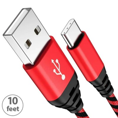 10 Feet USB Type C Cable Fast Charging Cable USB-C Type-C 3.1 Data S (FVS025749)