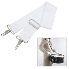 Adjustable Nylon Marching Snare Drum Sling  White W7H6