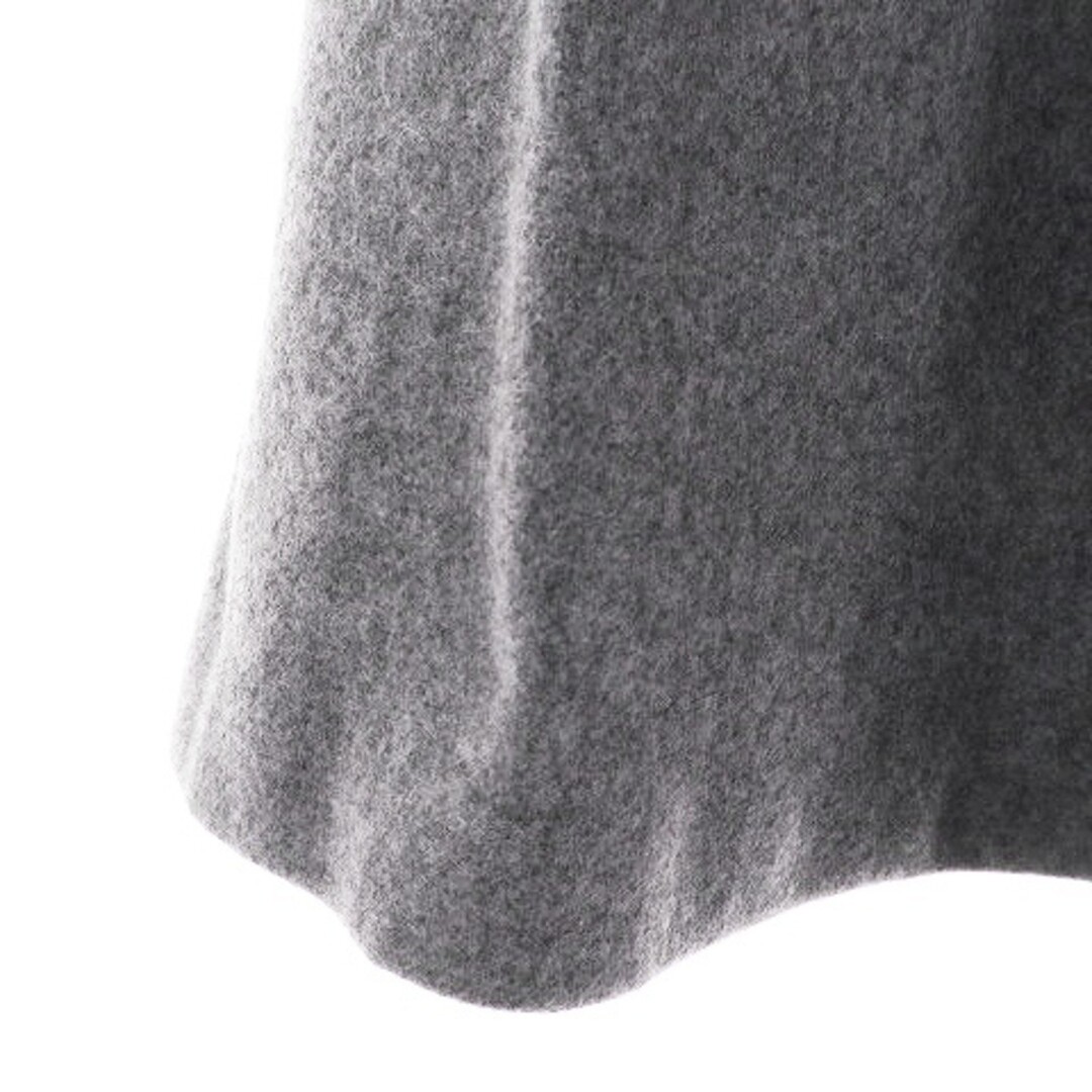 Kumikyoku Skirt Mini Back Zipper Tuck Wool Plain 2 Grey