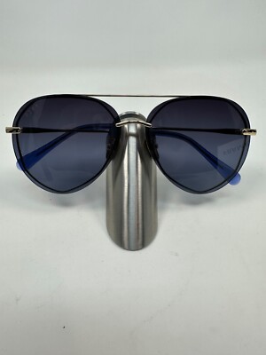 Diff Lenox GD-BL122 Blue Gold Gradient Polarized Blue Lens Full Rim  Sunglasses