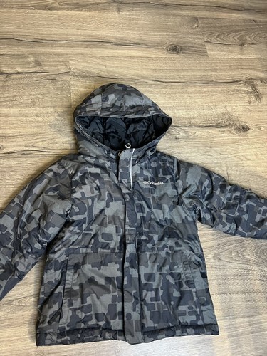 COLUMBIA Boys Hooded Coat Camo Full Zip Camo Snow 4 T Outerwear Wintewear - Picture 7 of 8