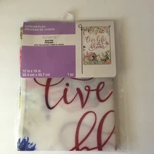 Spring / Summer Garden Flag Birdhouse and birds