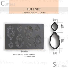 LUMINA Texture Mat for Polymer clay | Clay pattern stamps