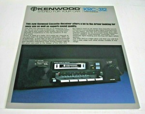 KENWOOD KRC-312 CASSETTE- RECEIVER - INFO. & SPECS.ONLY-1981 | eBay